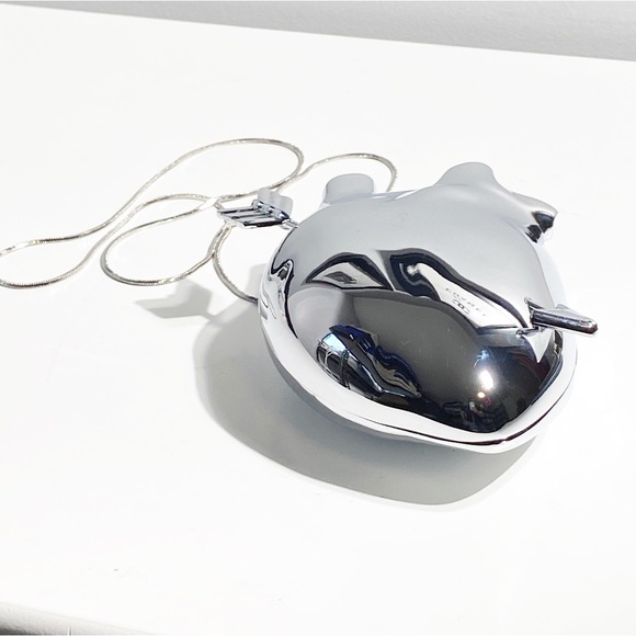 Zara Human Heart Silver Metal Hard Case Bag - Picture 2 of 8